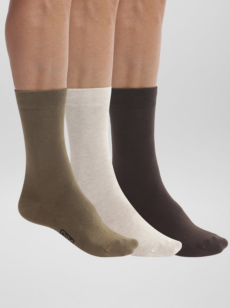 Set di 3 paia di calzini 'DIM' BEIGE - Kiabi
