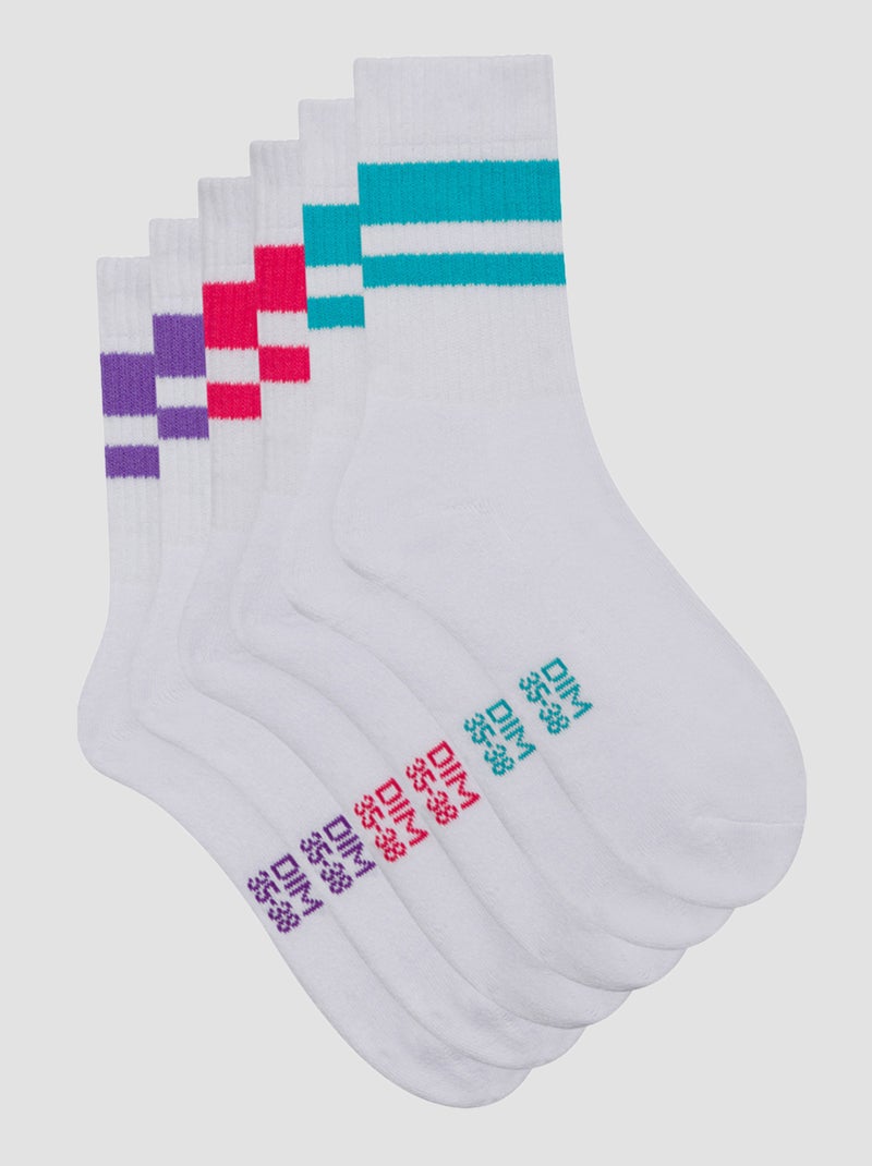 Set di 3 paia di calzini 'DIM' BIANCO - Kiabi