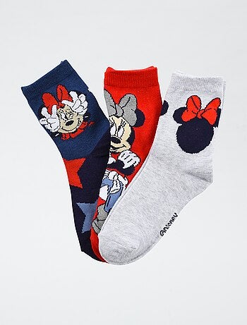 Set di 3 paia di calzini 'Disney' 'Minnie' in cotone