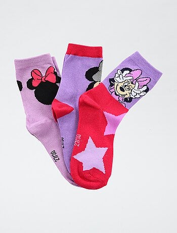 Set di 3 paia di calzini 'Disney' 'Minnie' in cotone