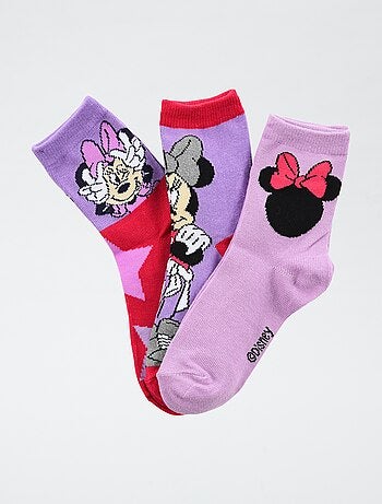 Set di 3 paia di calzini 'Disney' 'Minnie' in cotone