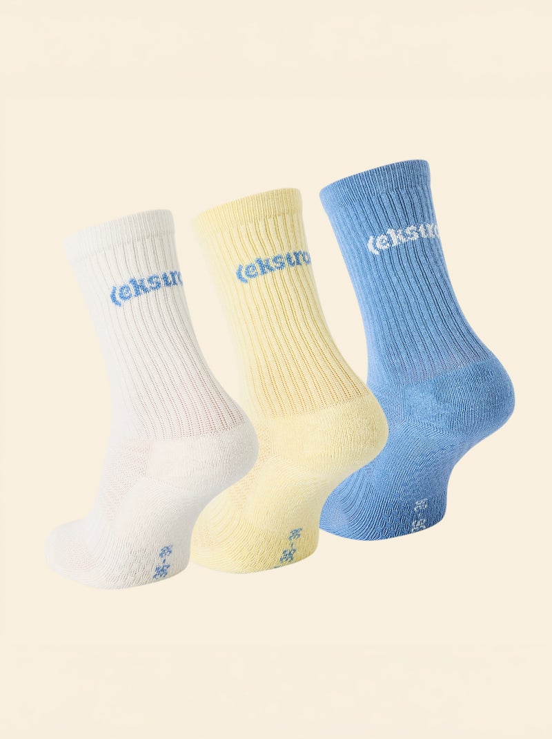 Set di 3 paia di calzini (ekstract) antiscivolo in cotone Giallo - Kiabi