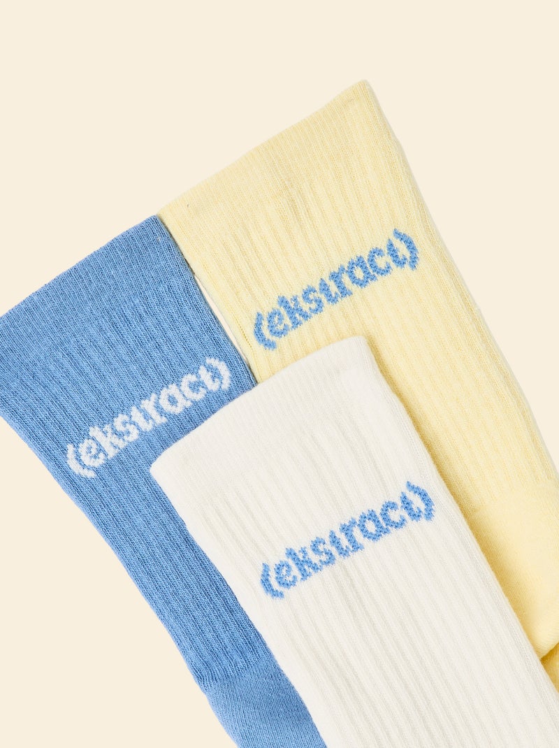 Set di 3 paia di calzini (ekstract) antiscivolo in cotone Giallo - Kiabi
