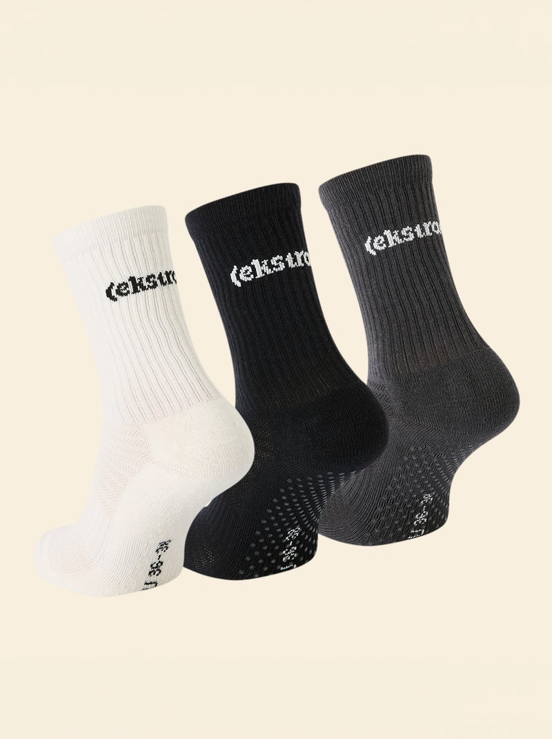 Set di 3 paia di calzini (ekstract) antiscivolo in cotone Nero - Kiabi