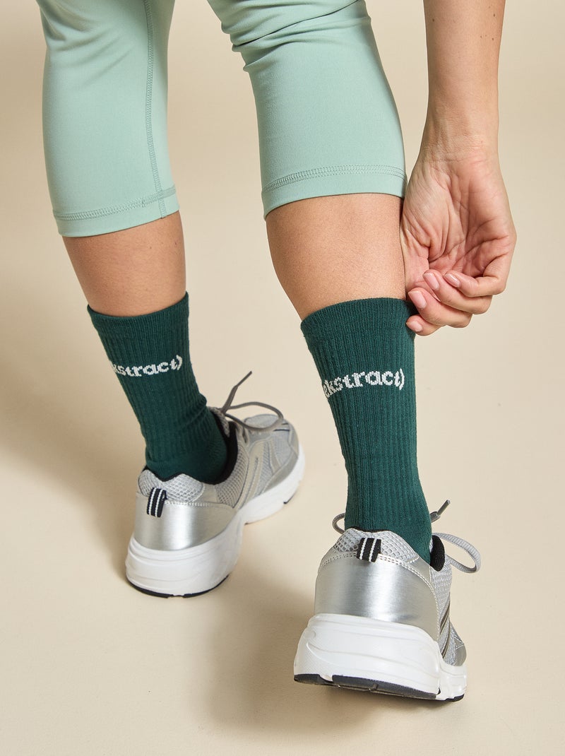 Set di 3 paia di calzini (ekstract) antiscivolo in cotone Verde - Kiabi