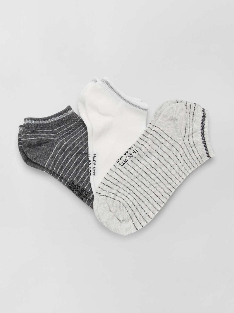 Set di 3 paia di calzini fantasia grigio - Kiabi