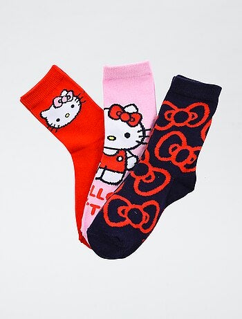 Set di 3 paia di calze 'Hello Kitty' in cotone