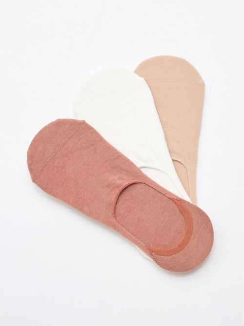 Set di 3 paia di calzini in cotone tinta unita - Kiabi