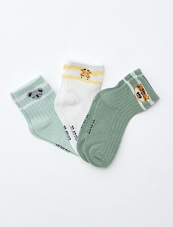 Set di 3 paia di calzini in maglia stretch