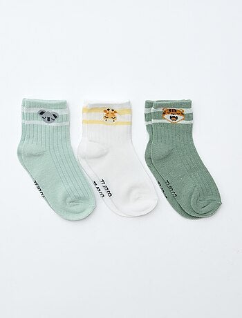Set di 3 paia di calzini in maglia stretch