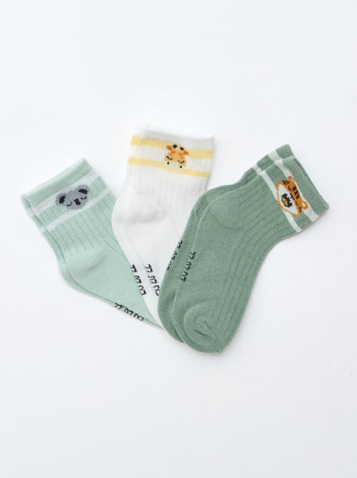 Set di 3 paia di calzini in maglia stretch - Kiabi