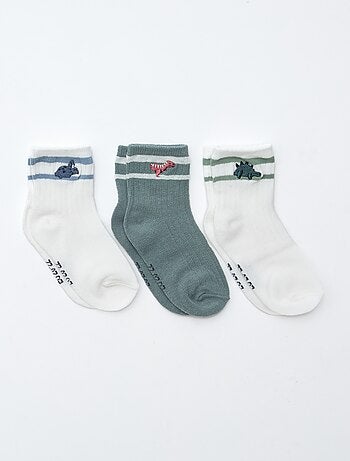 Set di 3 paia di calzini in maglia stretch