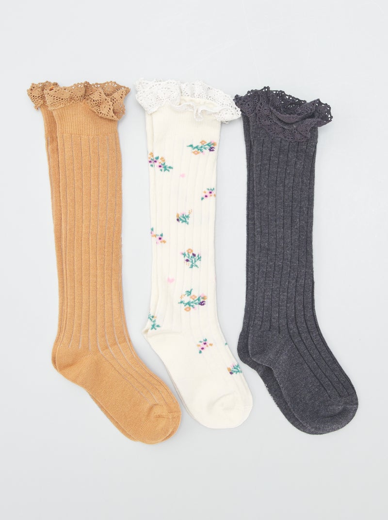 Calzini Lunghi Neonato 4 Paia - Cotone Elasticizzato Made In Italy