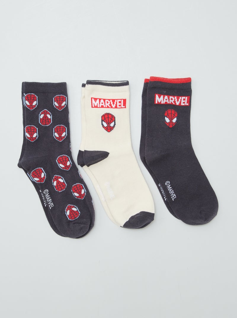 Set di 3 paia di calzini medi 'Spider-man' GRIGIO - Kiabi