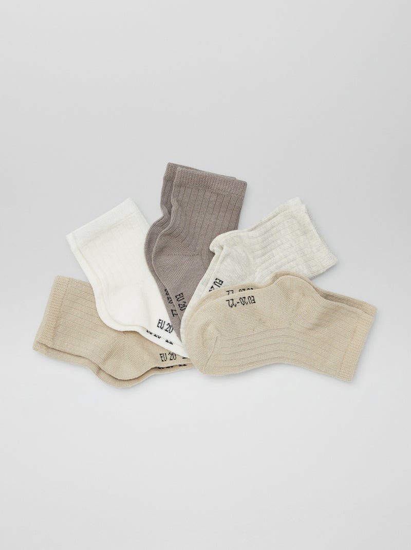 Set di 3 paia di calzini neonato BEIGE - Kiabi