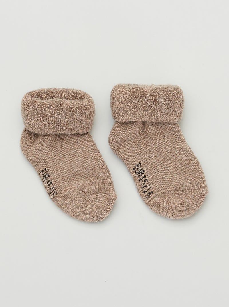 Set di 3 paia di calzini neonato BEIGE - Kiabi