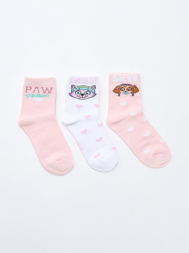 Set di 3 paia di calzini 'Paw Patrol' Rosa - Kiabi