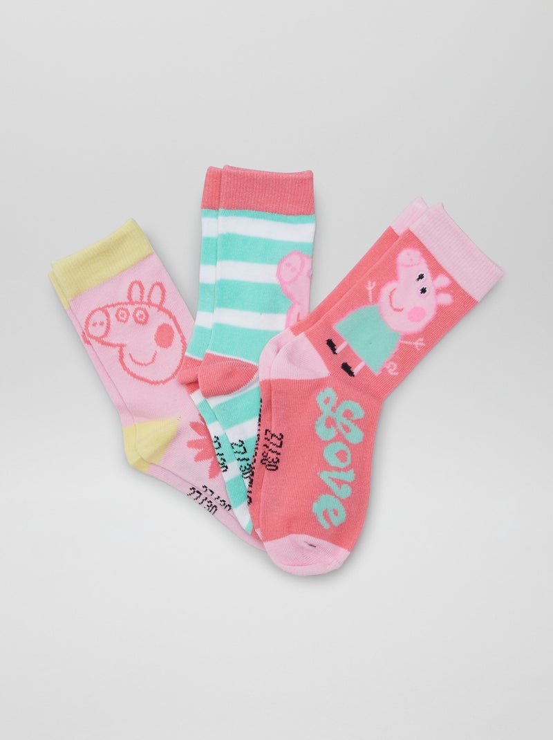 Set di 3 paia di calzini 'Peppa Pig' ROSA - Kiabi