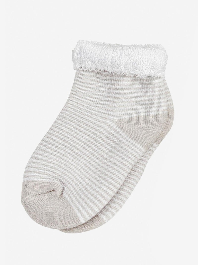 Set di 3 paia di calzini per bebè Beige - Kiabi
