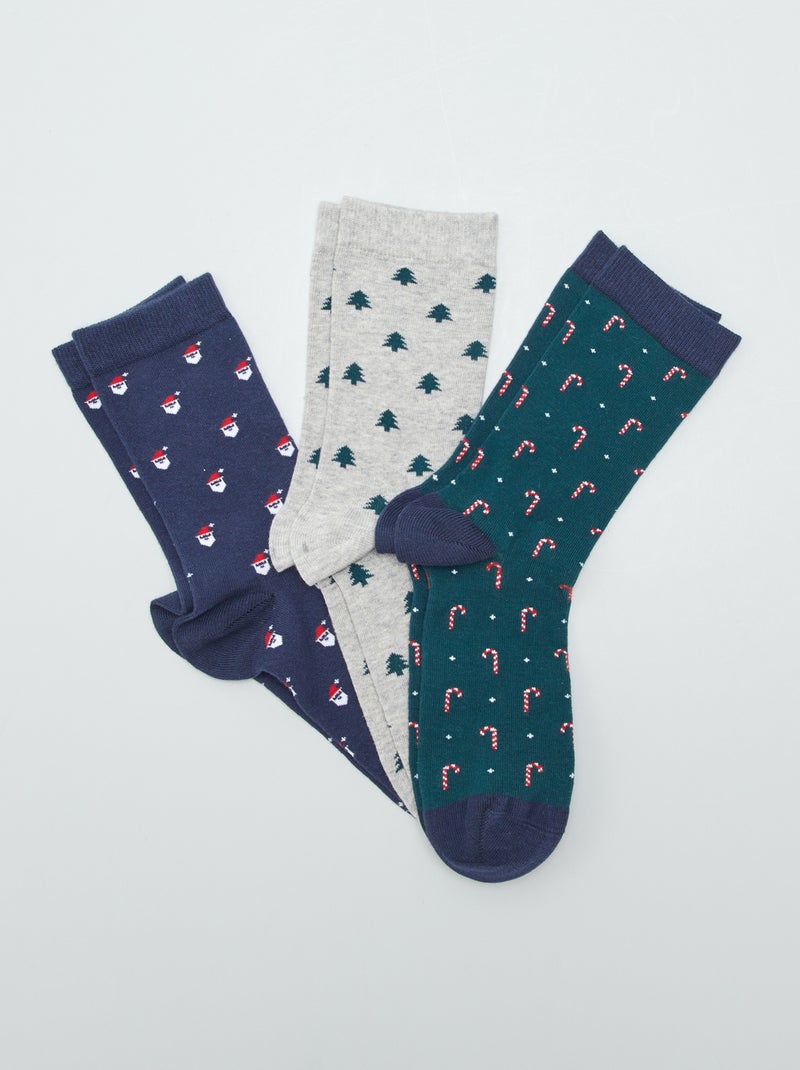 Set di 3 paia di calzini per Natale VERDE - Kiabi