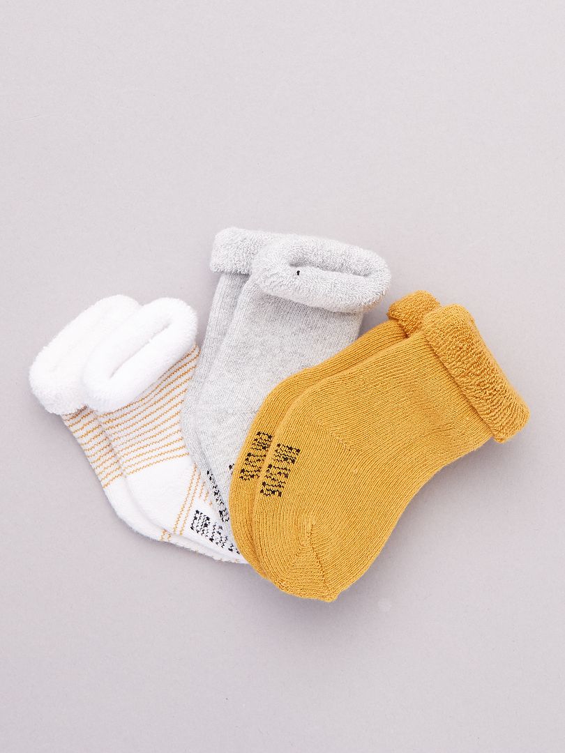 Set di 3 paia di calzini per neonato ARANCIONE - Kiabi