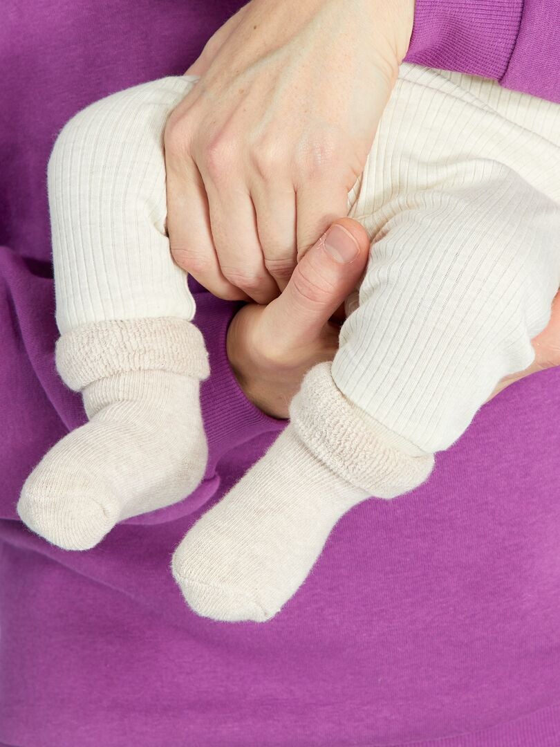 Set di 3 paia di calzini per neonato SET_BEIGE - Kiabi
