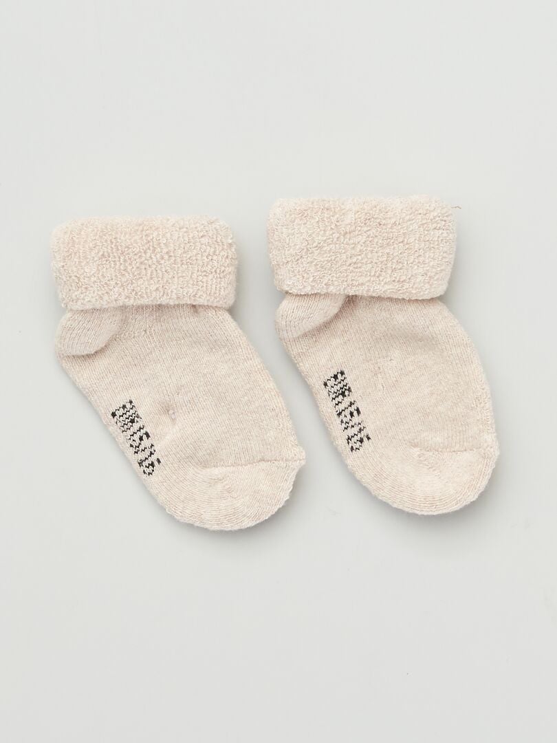 Set di 3 paia di calzini per neonato SET_BEIGE - Kiabi