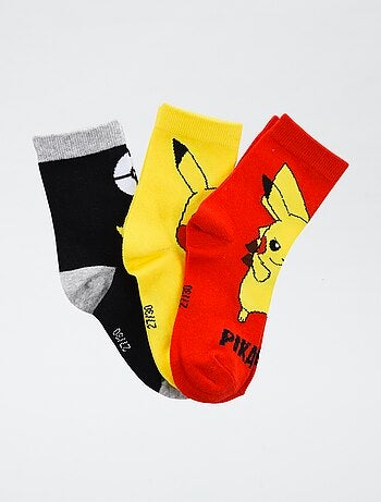 Set di 3 paia di calze 'Pokémon' in cotone