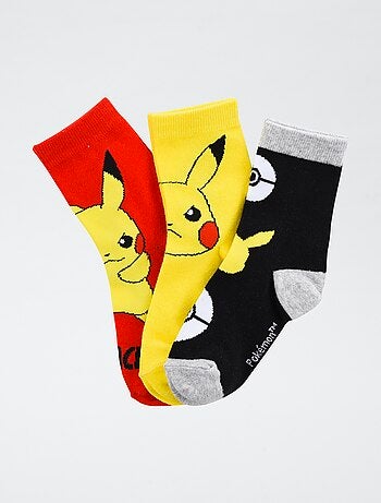 Set di 3 paia di calze 'Pokémon' in cotone