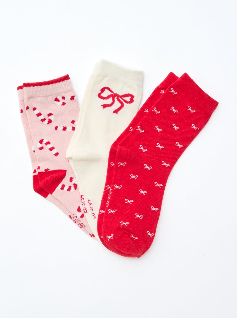 Set di 3 paia di calzini Rosa - Kiabi