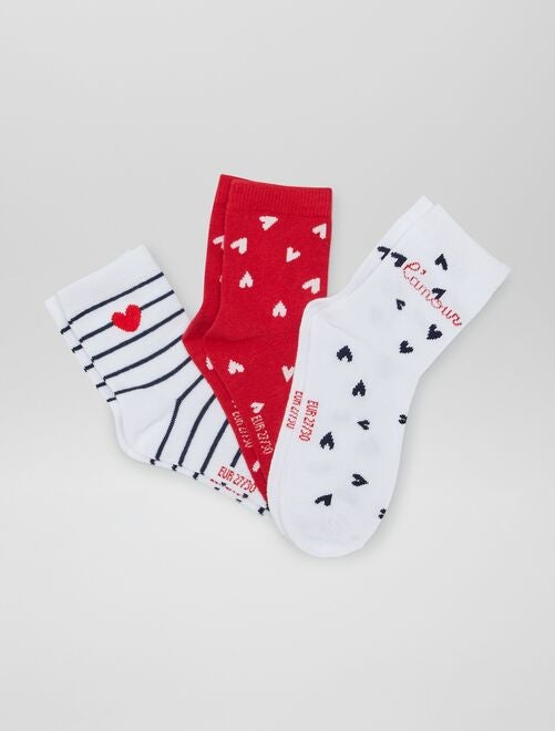 Set di 3 paia di calzini 'San Valentino' - Kiabi
