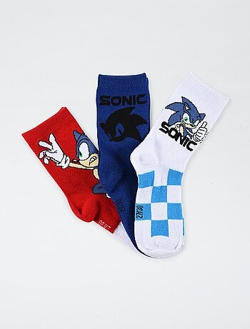 Set di 3 paia di calzini 'Sonic'