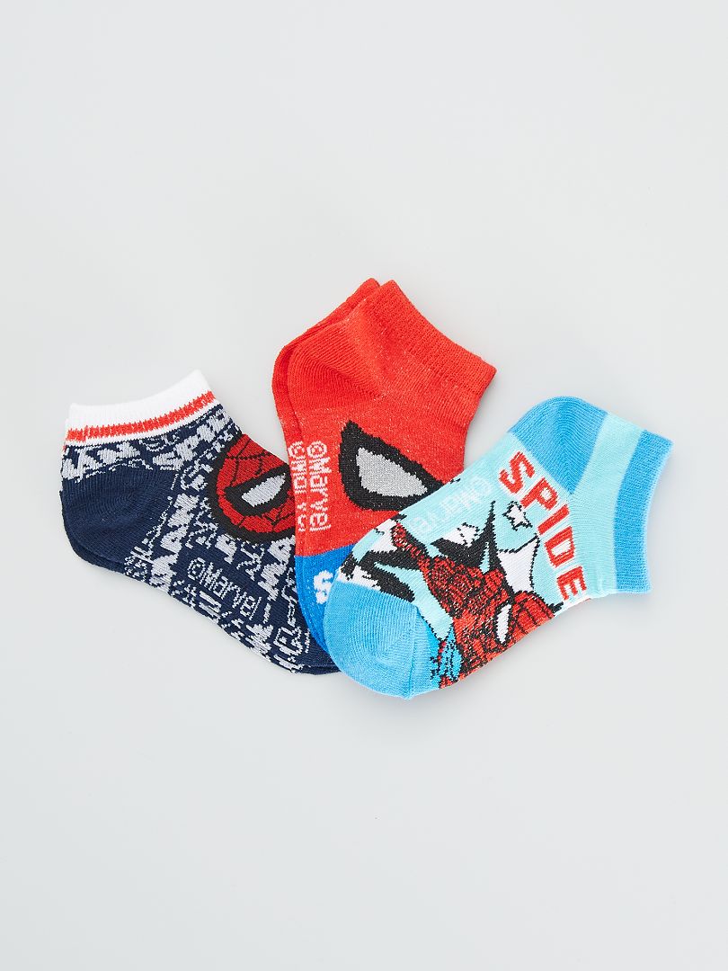 Set di 3 paia di calzini 'Spider-Man' blu marine/rosso - Kiabi