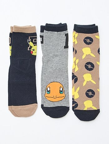 Set di 3 paia di calzini stampati 'Pokémon' a gamba alta