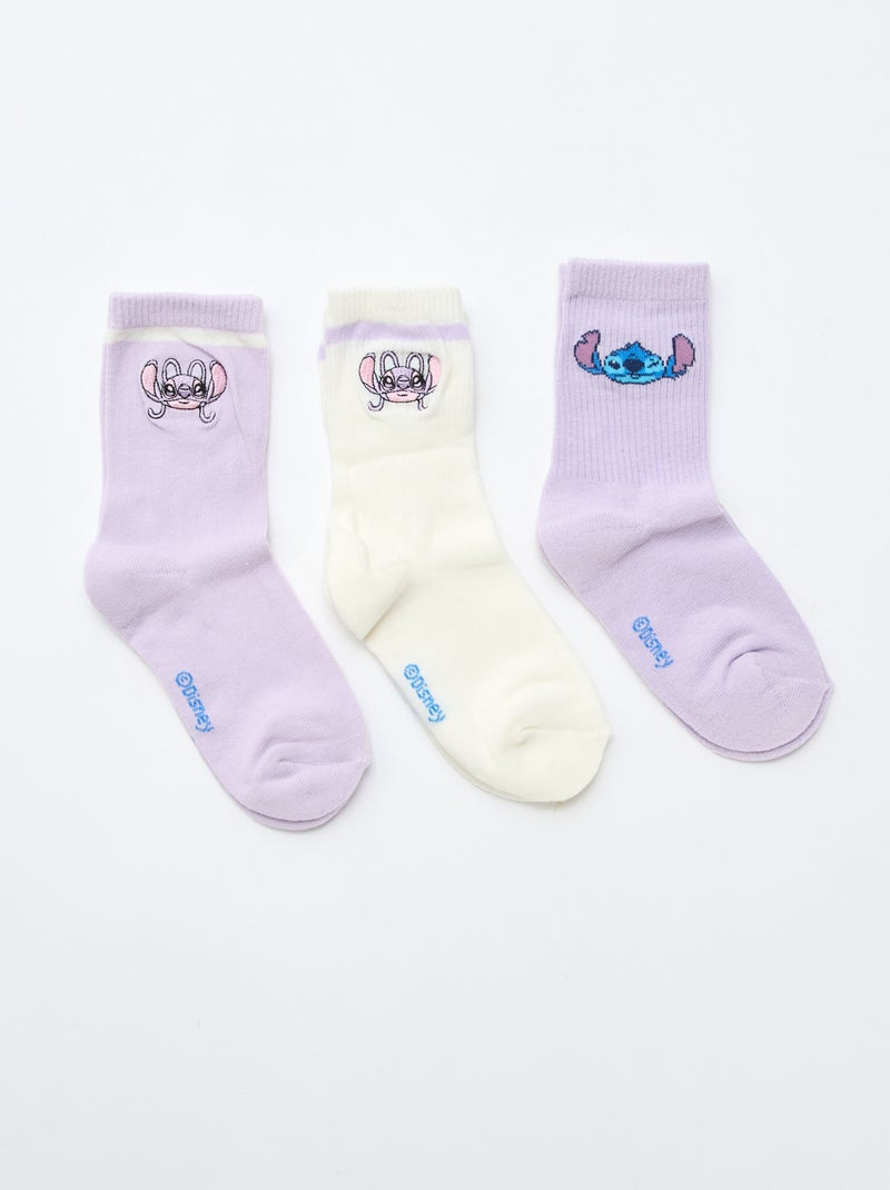 Set di 3 paia di calzini 'Stitch' Rosa - Kiabi