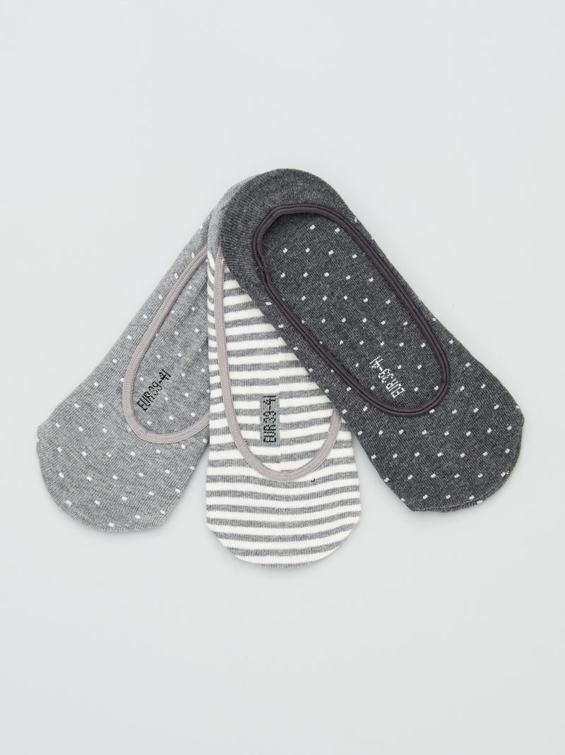 Set di 3 paia di fantasmini GRIGIO - Kiabi