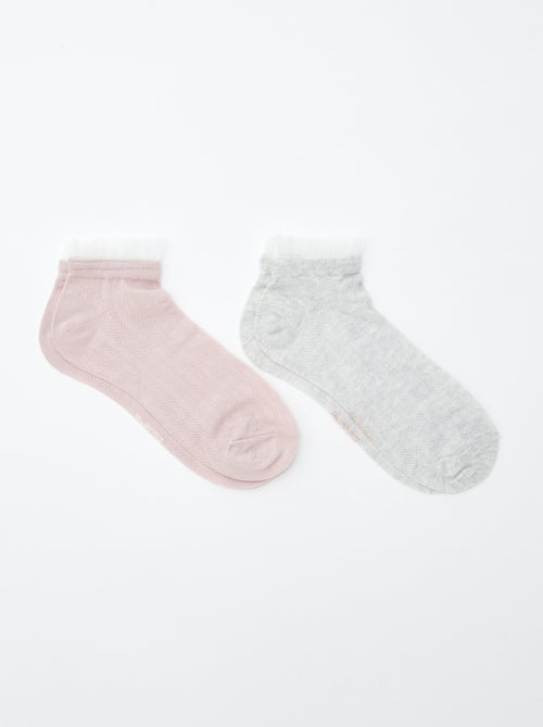 Set di 3 paia di gambaletti con volant - Kiabi