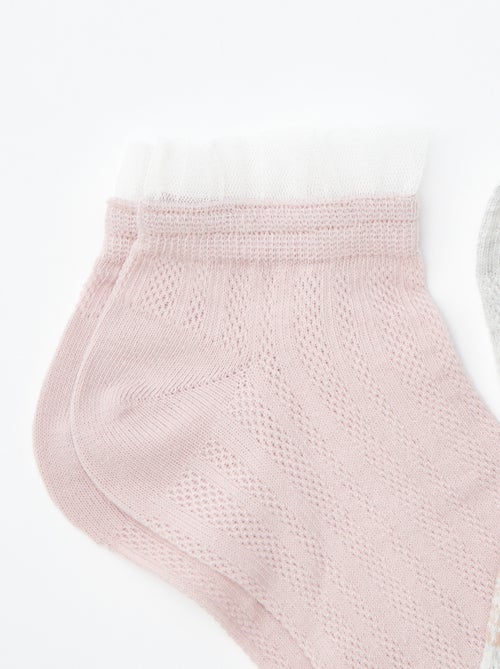 Set di 3 paia di gambaletti con volant - Kiabi