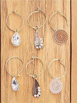 Set di 3 paia di orecchini pendenti - Kiabi