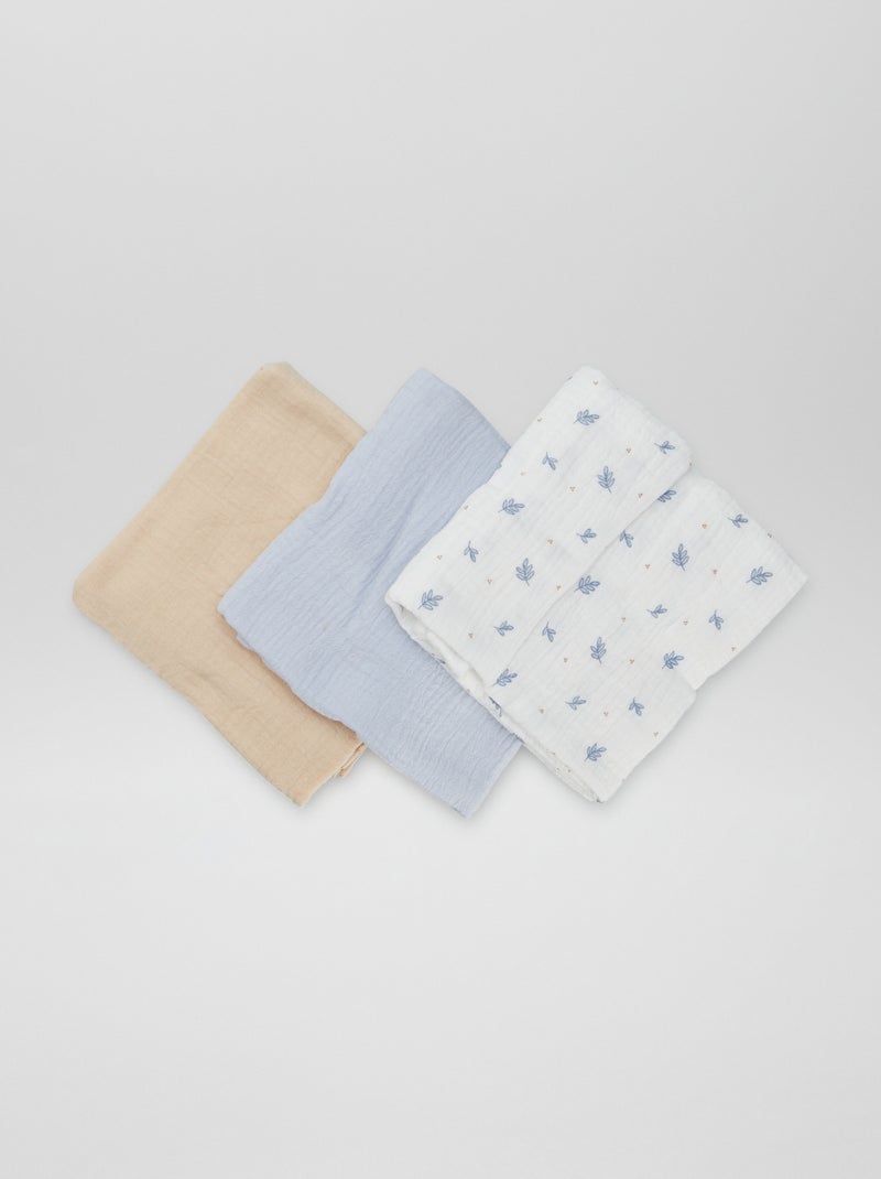 Set di 3 panni in cotone BIANCO - Kiabi