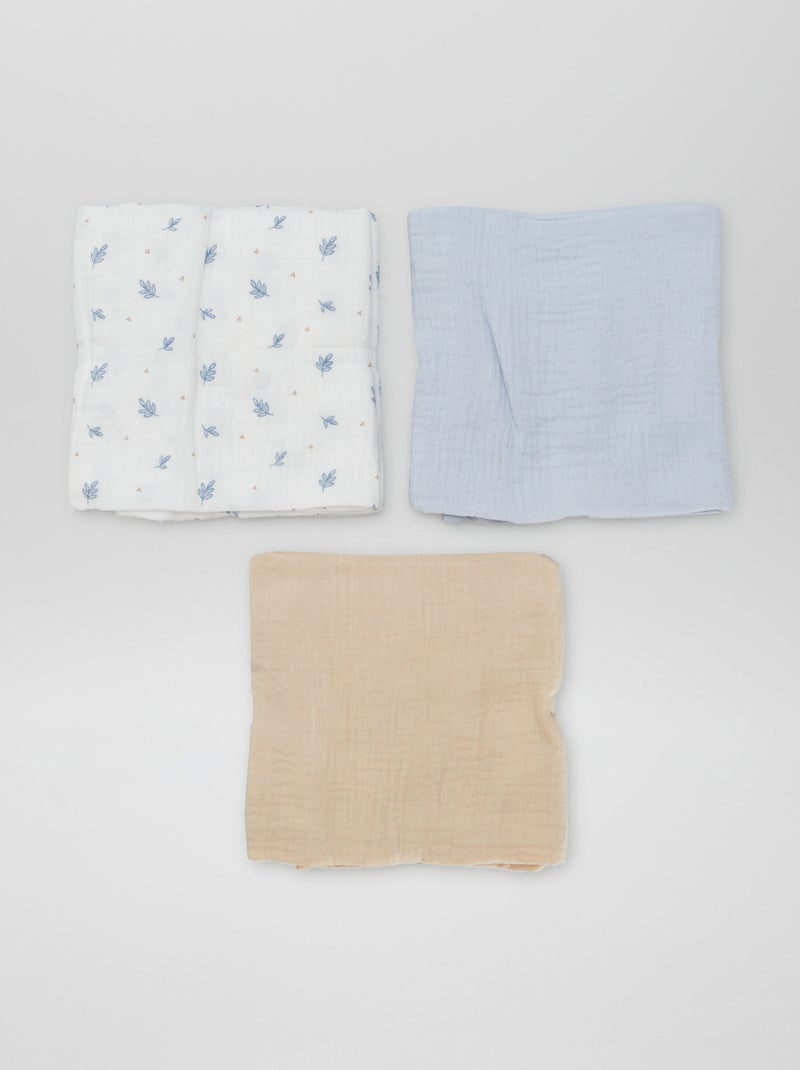 Set di 3 panni in cotone BIANCO - Kiabi