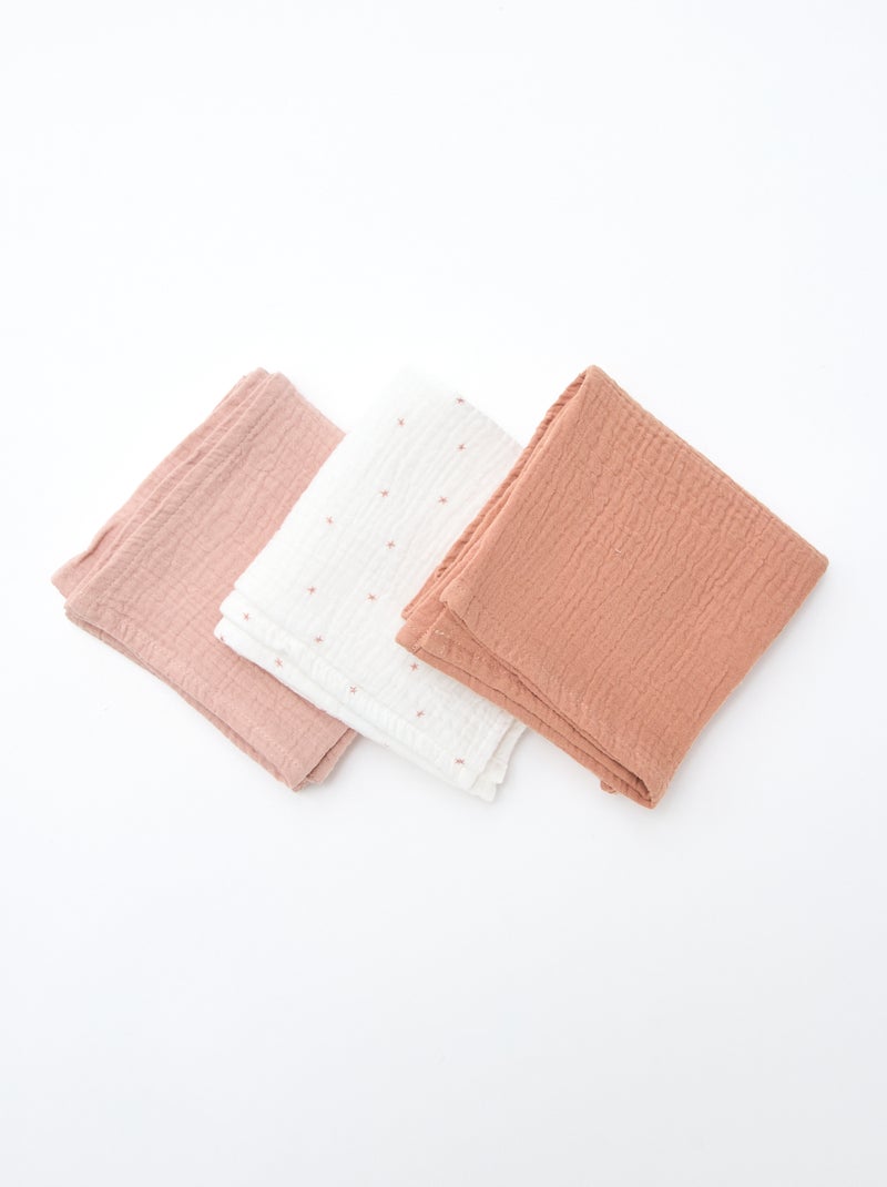 Set di 3 panni in cotone Rosa - Kiabi