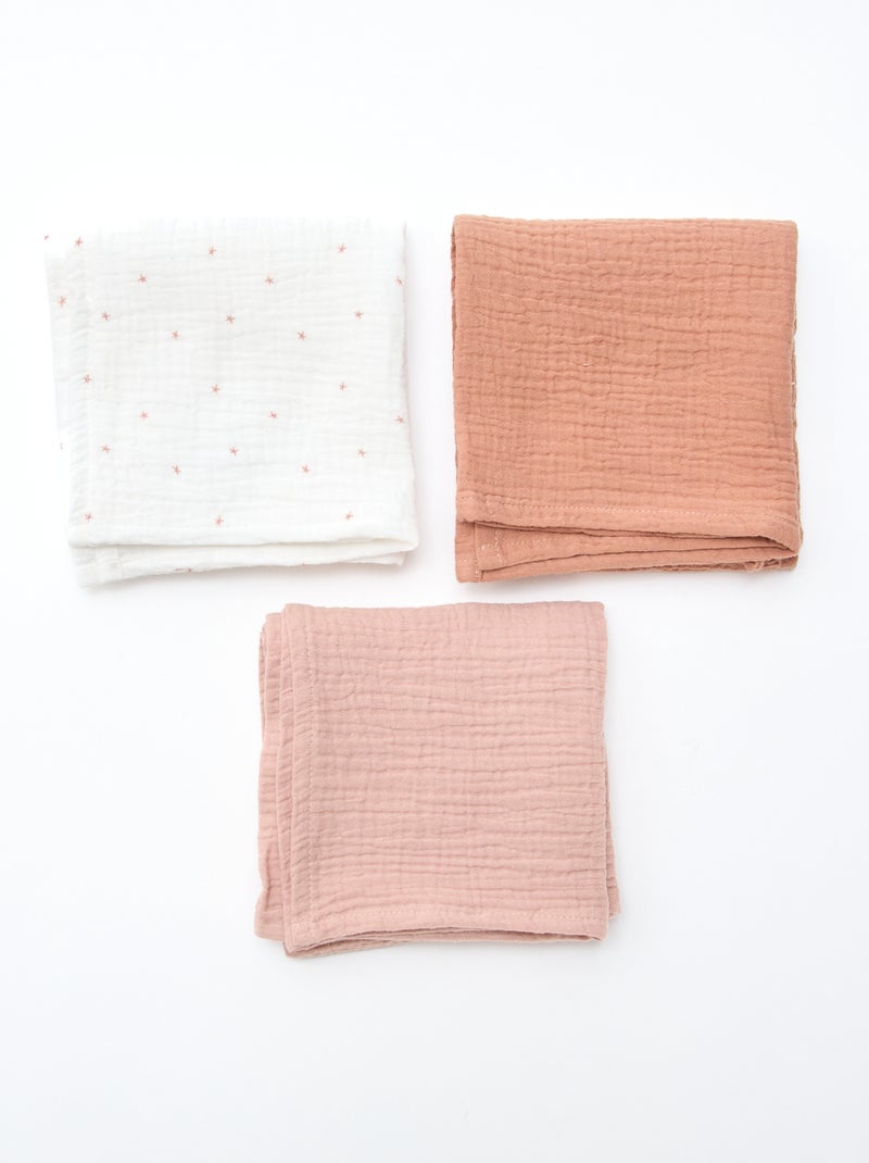 Set di 3 panni in cotone Rosa - Kiabi