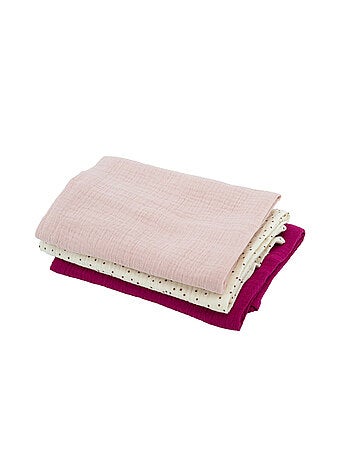 Set di 3 pannolini in mussola