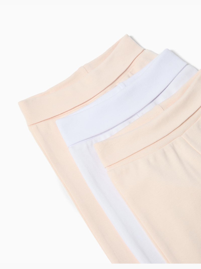 Set di 3 pantaloni Baby Foot, MO Fashion Bianco Rosa - Kiabi