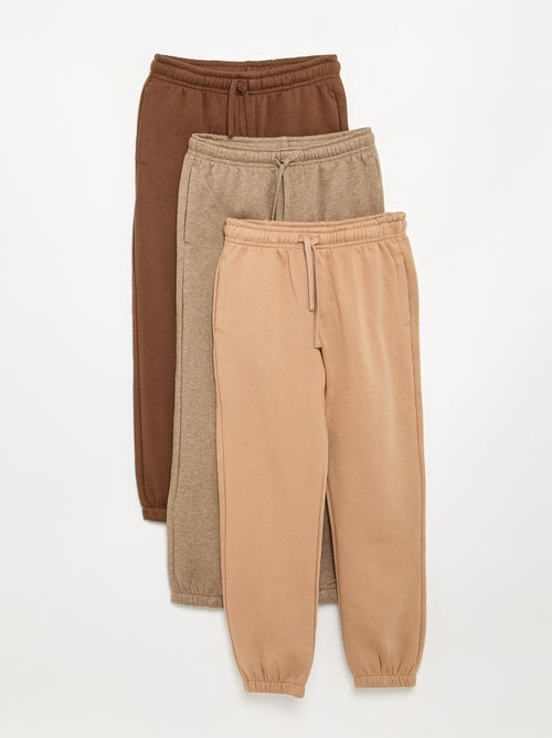 Set di 3 pantaloni da jogging a tinta unita - Kiabi