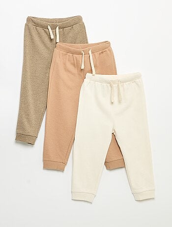 Set di 3 pantaloni da jogging in felpa French Terry