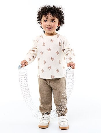 Set di 3 pantaloni da jogging in felpa French Terry