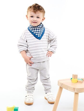 Set di 3 pantaloni da jogging in felpa French Terry