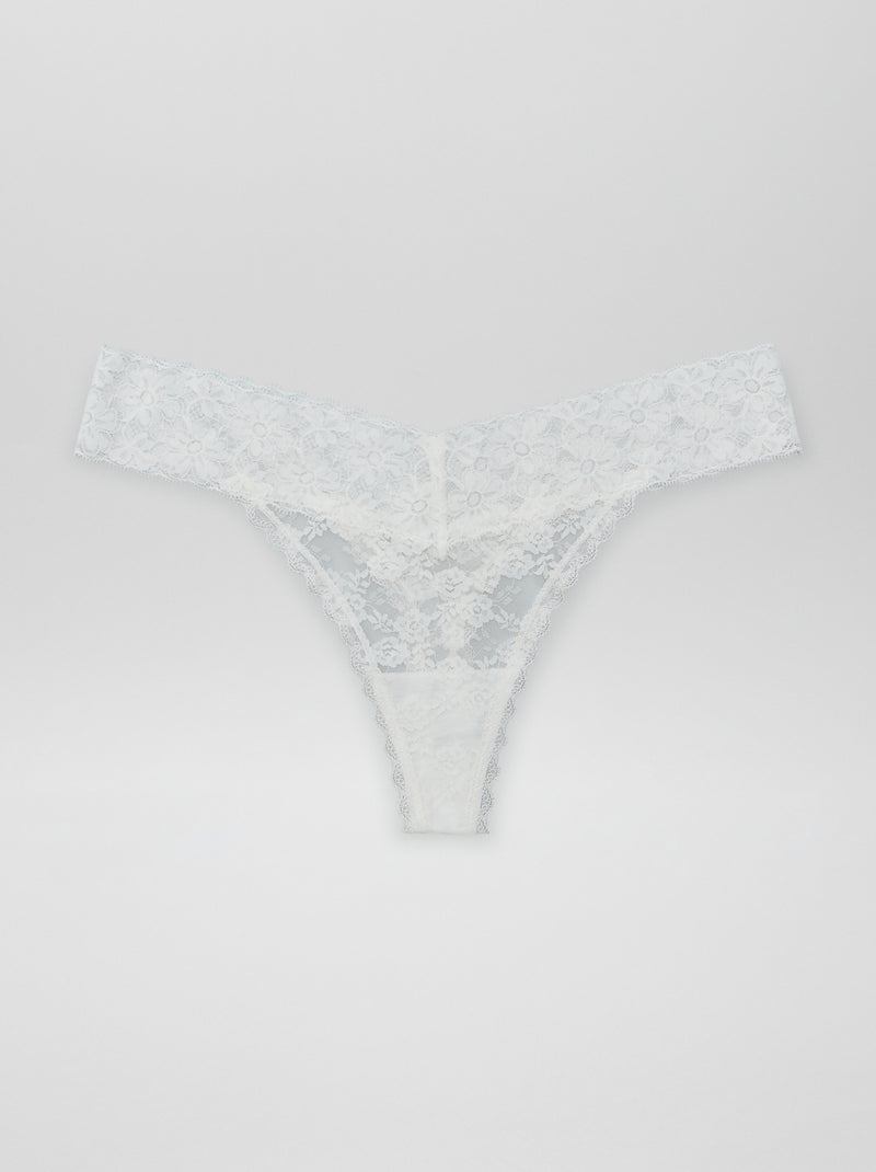 Set di 3 perizomi in pizzo ROSSO - Kiabi